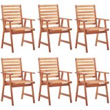  Vrtne blagovaonske stolice s jastucima 6 kom od bagremovog drva | shoptok.hr