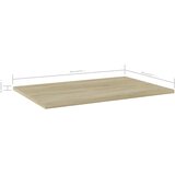 Police za knjige 4 kom boja hrasta sonome 60x40x1,5 cm drvene | shoptok.hr