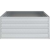 vidaXL Visoka greda 100x100x45 cm pocinkano jeklo srebrna | Shoptok.si