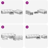  Set vanjskih sofa 8 kom. Bijela i bež Poliester | shoptok.hr