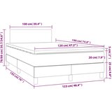vidaXL Box spring postelja z vzmetnico temno zelen 120x190 cm žamet | Shoptok.si