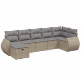 Maison Chic Seti vrtnega pohištva - Vrtna garnitura - Vrtni pohištvo set 7-delna z blazinami bež poli ratan, (21801247) | Shoptok.si