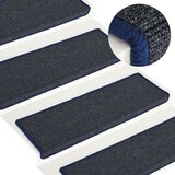 vidaXL Preproge za stopnice 15 kosov 65x25 cm sive in modre | Shoptok.si