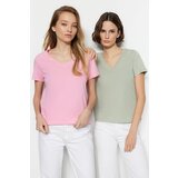 Trendyol T-Shirt - Pink - Regular fit Cene