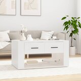  Stolić za kavu bijeli 80 x 50 x 40 cm od konstruiranog drva | shoptok.hr