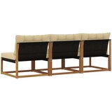 3 3 kom. Srednja sofa za van Čvrsto drvo akacije Prirodna | shoptok.hr