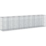  Gabionski uzdignuti krevet 2 pcs Srebrno 330 x 50 x 80 cm | shoptok.hr