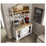 Hanah home FRN-20075-1 WoodenWhite Coffee Bar Cabinet | ePonuda.com