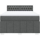  Krevet s oprugama i madracem tamnosivi 140x190 cm od tkanine | shoptok.hr