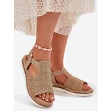 EVENTO Women's Sandals With Braiding Beige-Gold Jelana | Shoptok.si