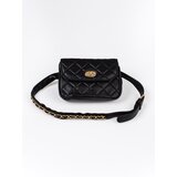 Shelvt Women's black handbag with a belt Cene