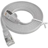 PKW-STP-SLIM-KAT6 1.0 RJ45 omrežni kabel\, Patch kabel cat 6 U/FTP 1.00 m siva ploščati 1 kos, (20418217)