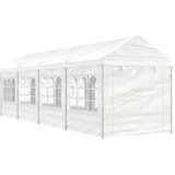 vidaXL paviljon s streho bel 8,92x2,28x2,69 m polietilen | Shoptok.si