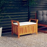 The Living Store Vrtna klop za shranjevanje z blazino 91 cm trden akacijev les - Vrtna Klop Za Shranjevanje, (21461822) Cene