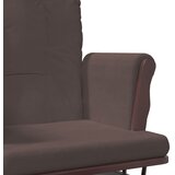  Stolica za ljuljanje s tabureom od tkanine smeđi | shoptok.hr