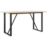  Blagovaonski stol O-oblika 160x80x75 cm od borovine i čelik | shoptok.hr