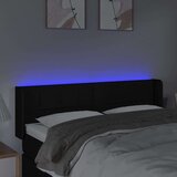  Posteljno vzglavje črno 147x16x78/88 cm blago, (20933734) | Shoptok.si