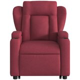  Električni masažni naslonjač na podizanje od tkanine boja vina | shoptok.hr