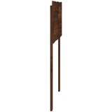 Uzglavlje s prirodnim rubom ROSTOCK Tamno smeđa 80 cm | shoptok.hr