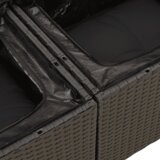  10-dijelni set vrtnih sofa s jastucima crni od poliratana Crna 71 x 62 x 69 cm | shoptok.hr