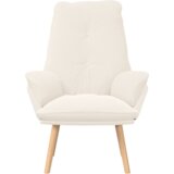 vidaXL Udobna Fotelja Krem Plišasta Tkanina | shoptok.hr