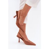 Boto Women's Stiletto Sandals Camel Lunira | ePonuda.com