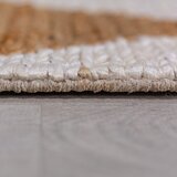 Flair Rugs Ročno tkan tekač iz mešanice jute v beli in naravni barvi 60x230 cm Effie Diamond – | Shoptok.si