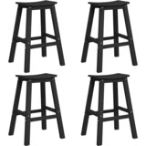  Set bar stolova za vrt 4 pcs Crna HDPE | shoptok.hr