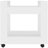 Kolica za radni stol bijela 60x45x60 cm od konstruiranog drva | shoptok.hr
