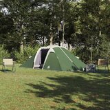 vidaXL Šotor s streho Drugo z odzračevanjem zraka Zelena in črna 510 x 240 x 156 cm Cene