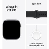 Apple watch serija 11 gps 46mm s/m v pas MEV04ZR/A aluminijasto ohišje sivi crna barvi športni | Shoptok.si