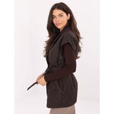 RUE PARIS Vest-IT-KZ-FL9603.87-dark brown | Shoptok.si