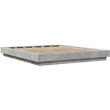 vidaXL Posteljni okvir betonsko siv 150x200 cm inženirski les, (21142478) | Shoptok.si