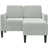 SOFA 2-sjed s ležaljkom u obliku slova L svijetlo siva 125 cm | shoptok.hr