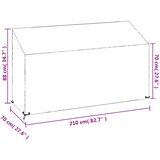  Navlake za vrtnu klupu s 12 ušica 2 kom 210 x 70 x 70/88 cm PE | shoptok.hr