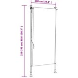  Vanjska roleta plavo-bijela 100 x 270 cm od tkanine i čelika | shoptok.hr