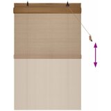 Rolo zavjesa Smeđa 80 x 160 cm Bambus | shoptok.hr