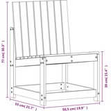  Vrtna stolica bijela 50,5 x 55 x 77 cm od masivne borovine | shoptok.hr