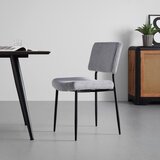 Bessagi Home stol elia, siva, rebrasti žamet | Shoptok.si