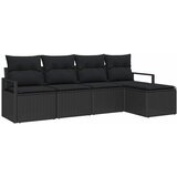  Set sofe 5 kom. Crna poliratan 230 x 117 x 85 cm | Shoptok.si