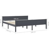  Posteljni okvir iz trdne borovine siv 180x200 cm | Shoptok.si