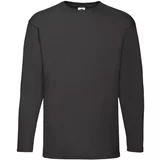 Fruit Of The Loom Valueweight Men's Black Long Sleeve T-Shirt