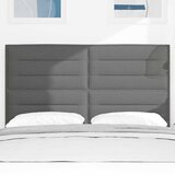  LED glava kreveta s LED trakama Tamno siva 160 cm tkanina | shoptok.hr