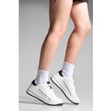 Marjin Women's Sneaker High Sole Lace Up Sneakers Sitas White Cene