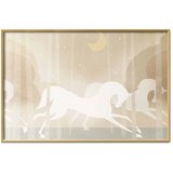  Plakat - Galloping Horses 60x40 Zlatni okvir | shoptok.hr