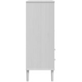  Visoka komoda SENJA bijela izgled ratana 90x40x112 cm borovina | shoptok.hr
