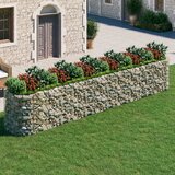 vidaXL Visoka greda gabion pocinkano železo 600x100x100 cm | Shoptok.si