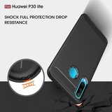 Techsuit Carbon Silicone maska za Huawei P30 lite / P30 lite New Edition – crna | shoptok.hr
