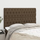  Uzglavlje tamnosmeđe 144x7x118/128 cm tkanina | shoptok.hr