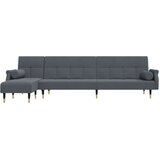  Kutna garnitura na razvlačenje tamnosiva 271x140x70 cm baršun | shoptok.hr